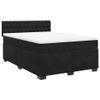 ShGaxin Box Spring Bed with Mattress, Black, 140 x 190 cm, Velvet - 3286314 view 2
