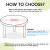Treer Round Outdoor Tablecloth, Gray-White Marble Pattern, Washable Elastic Table Cover, 60 cm view 2