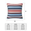 VBNTY Decorative Pillow Covers, 4-Pack, Red Blue White Gray Striped, 30.5 x 30.5 view 4