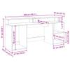 vidaXL LED Desk Smoked Oak 200 x 55 x 91 cm Engineered Wood view 4