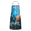 ERSDWRE Coral Reef Apron for Women with Pockets, Cooking and Serving Apron, White, One Size view 2