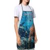 ERSDWRE Coral Reef Apron for Women with Pockets, Cooking and Serving Apron, White, One Size view 4