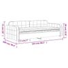 vidaXL Daybed with Mattress Dark Gray 90 x 200 cm Velvet view 3
