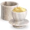 French Butter Dish with Marble Lid, Viva Jade view 1