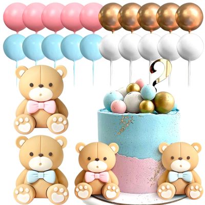 JeVenis Gender Reveal Cake Decorations – Boy or Girl Party Decor