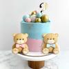 JeVenis Gender Reveal Cake Decorations – Boy or Girl Party Decor view 2