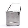 1 L Stainless Steel Ice Bucket with Handles, Silver view 1