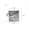 1 L Stainless Steel Ice Bucket with Handles, Silver view 2