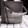 1 L Stainless Steel Ice Bucket with Handles, Silver view 3