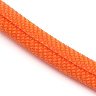 JWOO Self-Closing PET Braided Cable Sleeve, Orange, 8 mm x 2 m