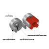 FULIMEI LM Series Flexible Plum Clamp Coupling, D45 L78, 22 × 22 mm Pair view 4