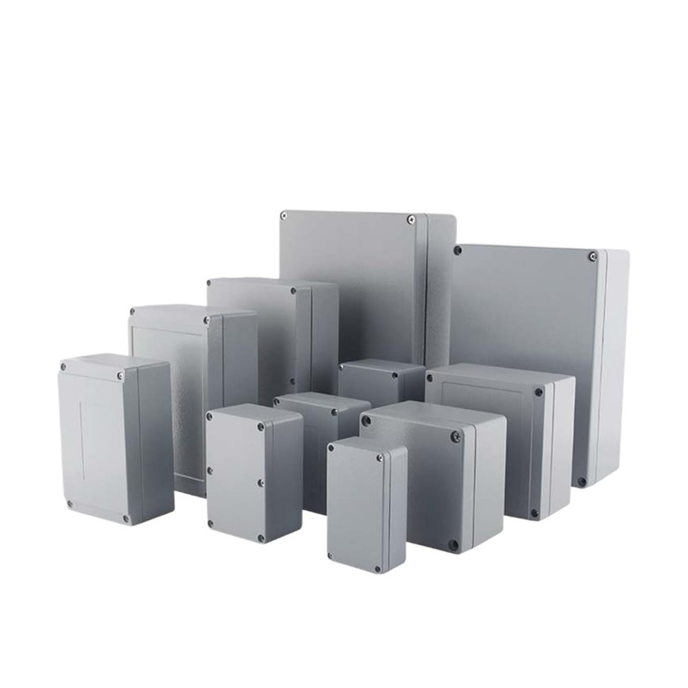 AIRUIXI Aluminum Junction Box, IP67, Die-Cast Aluminum, Outdoor, Sealed Electronics Enclosure (FA2-2, 135 x 85 x 56 mm)