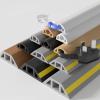 1 m Self-Adhesive Floor Cable Cover, Flat Cable Protector, White view 1