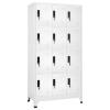 IKAYAA Metal Locker Cabinet with 12 Lockable Compartments, White view 1
