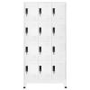 IKAYAA Metal Locker Cabinet with 12 Lockable Compartments, White view 2