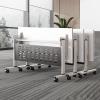 Folding Conference Table, Mobile Training Table, White, 139 x 50 x 76 cm view 1