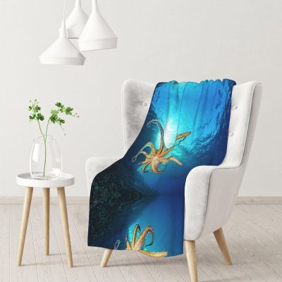 WOTDKG Marine Biology Flannel Fleece Throw Blanket, 76 x 102 cm