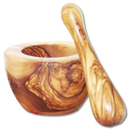 Medium Smooth Olive Wood Mortar, Approx. 10 cm Diameter