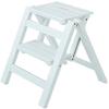 Folding 2-Step Stool, Multifunctional Portable Step Ladder, White view 1