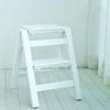 Folding 2-Step Stool, Multifunctional Portable Step Ladder, White view 3