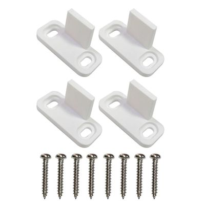 2 Sets Sliding Barn Door Floor Guides, White Carbon Steel
