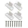2 Sets Sliding Barn Door Floor Guides, White Carbon Steel view 1