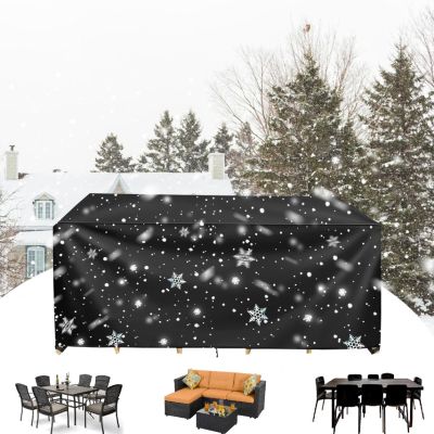 420D Oxford Garden Furniture Cover, 100 x 70 x 84 cm, Black/Silver