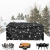 420D Oxford Garden Furniture Cover, 100 x 70 x 84 cm, Black/Silver view 1