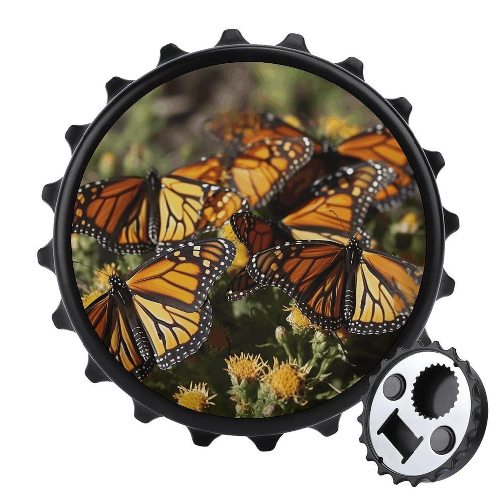 Multi-Purpose Bottle Opener, Monarch Butterflies, Magnetic Classic Bottle Opener