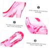 Cabilock 3-Piece Crystal High-Heel Shoe Table Decorations, Pink Acrylic Mini Shoe Figurines view 4