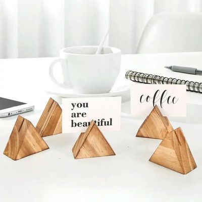 ZXFLOOR 10-Pack Wooden Card Holders for Photos, Table Numbers and Place Cards