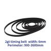 WKAIYUAN C-26 GT2 15 mm Closed-Loop Rubber Timing Belt for 3D Printers, 2GT-3000 mm view 3