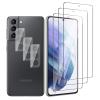 QZJinch 3+3-Pack Tempered Glass Screen & Camera Protectors for Samsung Galaxy S21 5G view 1