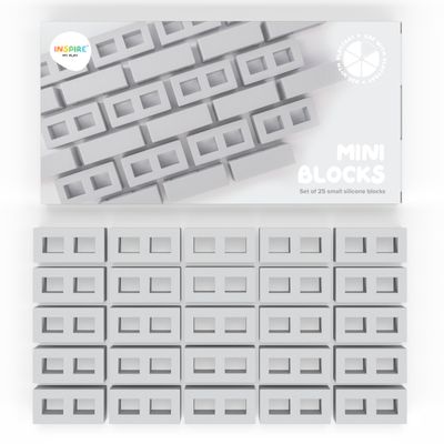 25 Mini Silicone Building Blocks for Kids