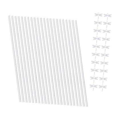 MOBUTOFU 20-Piece Acrylic Plant Support Sticks, Transparent Supports for Potted Plants and Garden Flowers