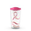 Tervis Pink Ribbon of Hope Insulated Tumbler, Made in the USA, Double-Wall, Keeps Drinks Cold or Hot, 16 oz, Classic view 1