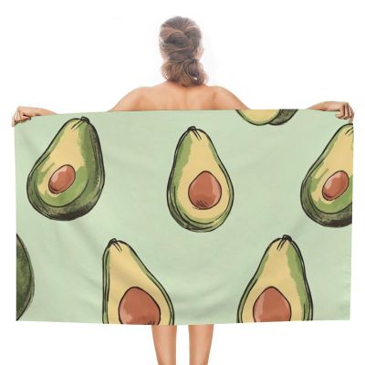 Fruit Pattern Beach Towel, Quick-Drying Microfiber, 130 x 78 cm