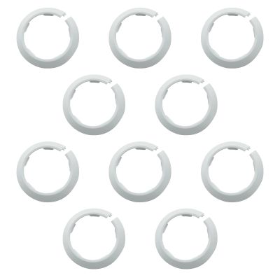 Moicstiy 10-Pack 90 mm White Plastic Water Pipe Covers