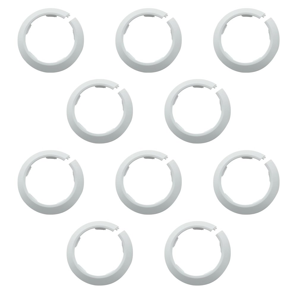 Moicstiy 10-Pack 90 mm White Plastic Water Pipe Covers