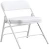 BOOSDEN Folding Chair, White Faux Leather, Metal Frame, Thickly Padded, Indoor & Outdoor view 1