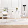 BOOSDEN Folding Chair, White Faux Leather, Metal Frame, Thickly Padded, Indoor & Outdoor view 2