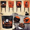 Hiseng Halloween Chair Covers, 2/4/6/8-Piece Set, 58 x 49 cm, Cotton-Linen Dining Chair Covers, Halloween 9, 8-Piece Set view 3