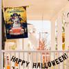 GABSHAIM Happy Halloween Dog House Flag, Happy Whippet Driving a Car with Jack-o'-Lantern, Custom Party Decor Banner, 71.1 x 101.6 cm, Double-Sided view 4