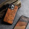 Carveit Wooden Case for iPhone 16 Pro, Plum-Colored Compass Maps view 4