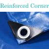 Robust, waterproof tarp with eyelets, blue view 2
