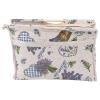 lvifloae Large Felt Storage Bag with Deer Embroidery, Purple Flower Decor view 1