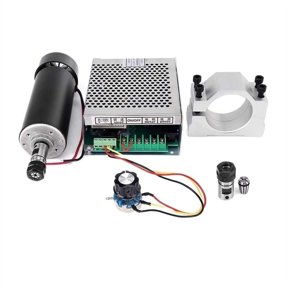 500W Air-Cooled Spindle Motor with 220/110V Power Supply and 52mm Clamp