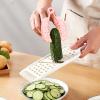Rurunklee Vegetable Cutting Finger Guard, Fruit Slicer Guard, Non-Slip Food Cutting Finger Protector for Garlic and Lemon view 2