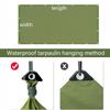 Heavy-Duty Waterproof Tarp, 2 x 12 m, Green, with Eyelets view 3