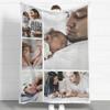 Personalized Flannel Throw Blanket with Photos, One-Sided Print, 5 Images, 75 x 100 cm view 1